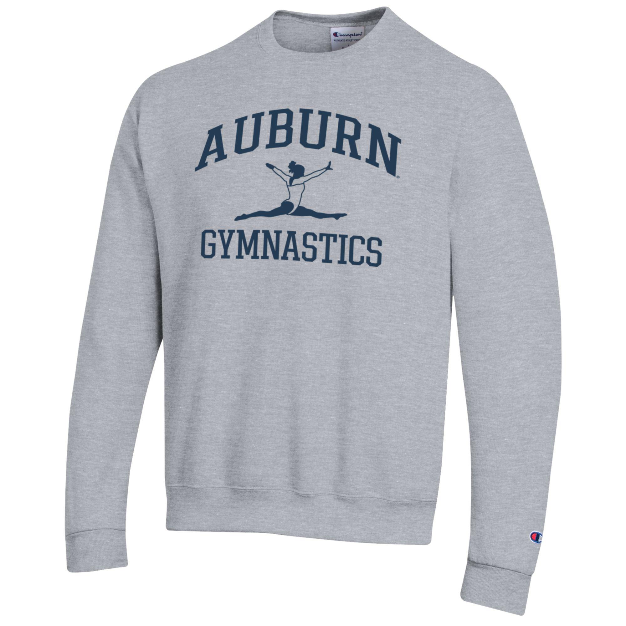 Men's Champion Gray Auburn Tigers Gymnastics Icon Powerblend Pullover Sweatshirt - Image 3