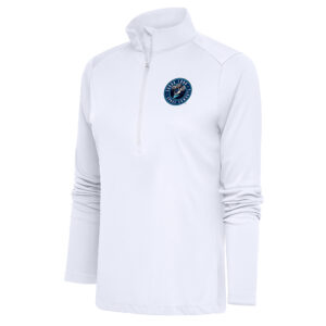 Women's Antigua  White Sugar Land Space Cowboys Tribute Half-Zip Pullover Top