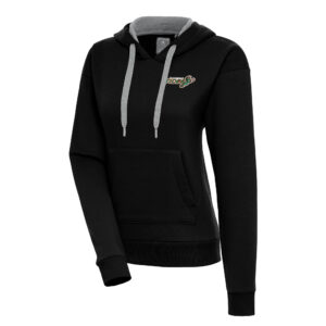 Women's Antigua  Black Norfolk Tides Victory Pullover Hoodie