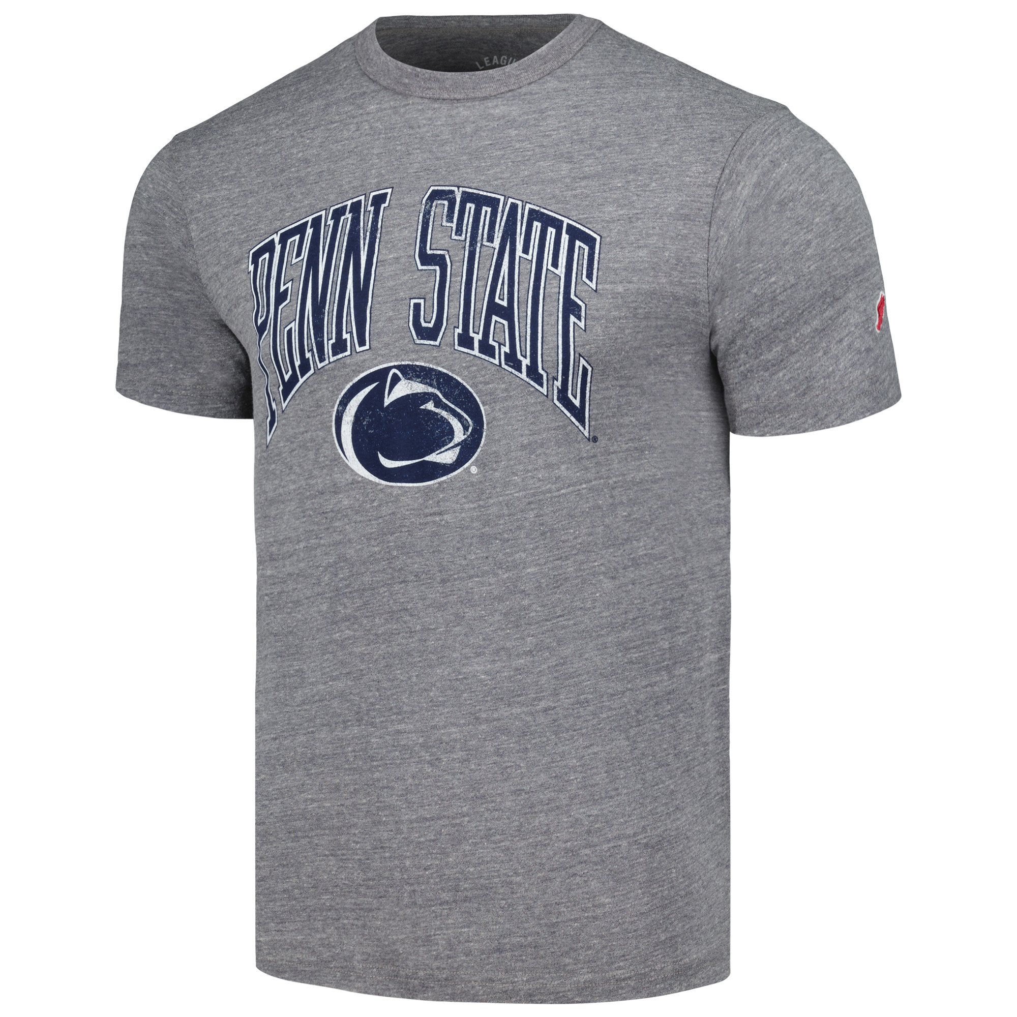 Men's League Collegiate Wear Heather Gray Penn State Nittany Lions Tall Arch Victory Falls Tri-Blend T-Shirt - Image 8