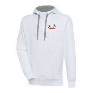 Men's Antigua  White Springfield Cardinals Victory Pullover Hoodie