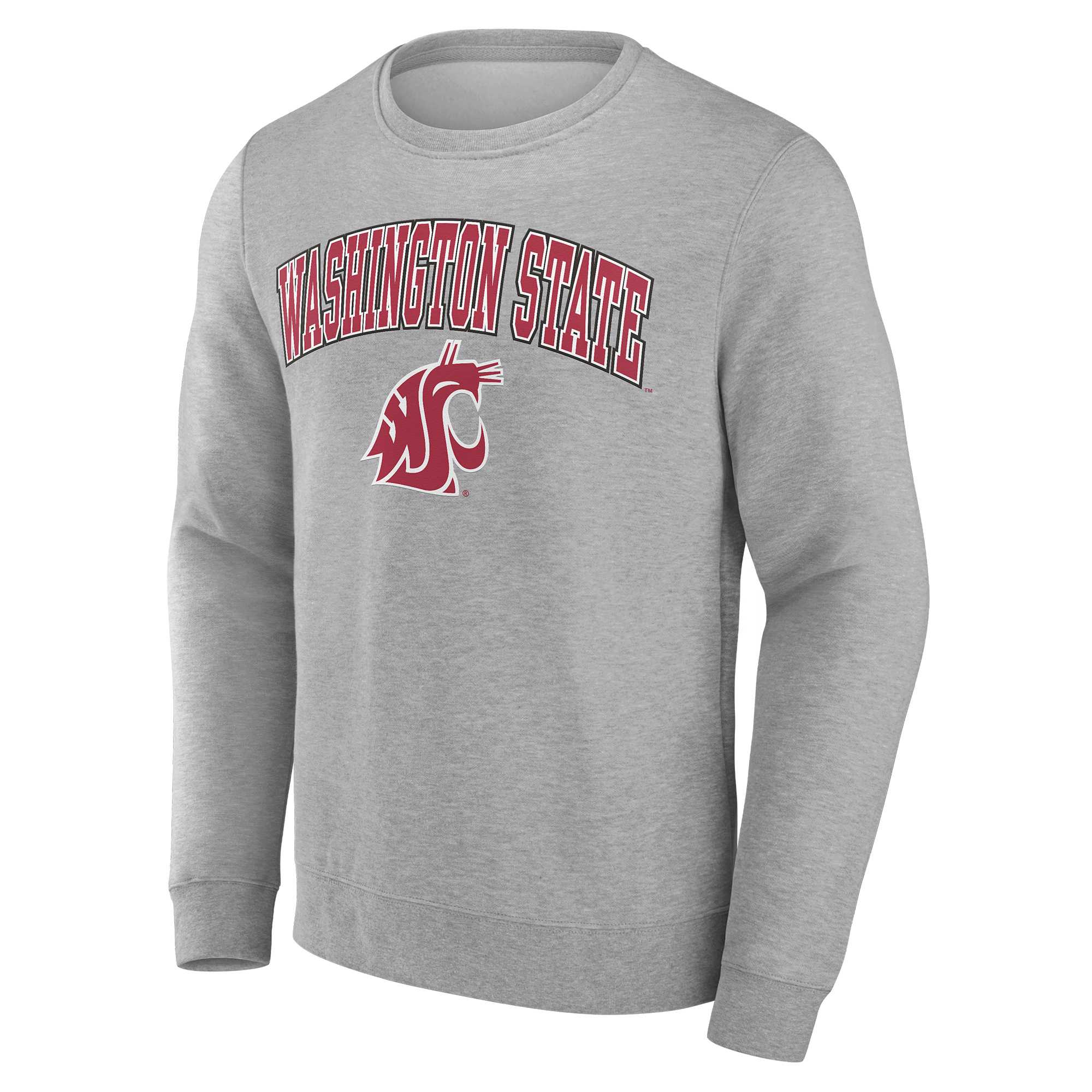 Men's Heather Gray Washington State Cougars Campus Pullover Sweatshirt - Image 3