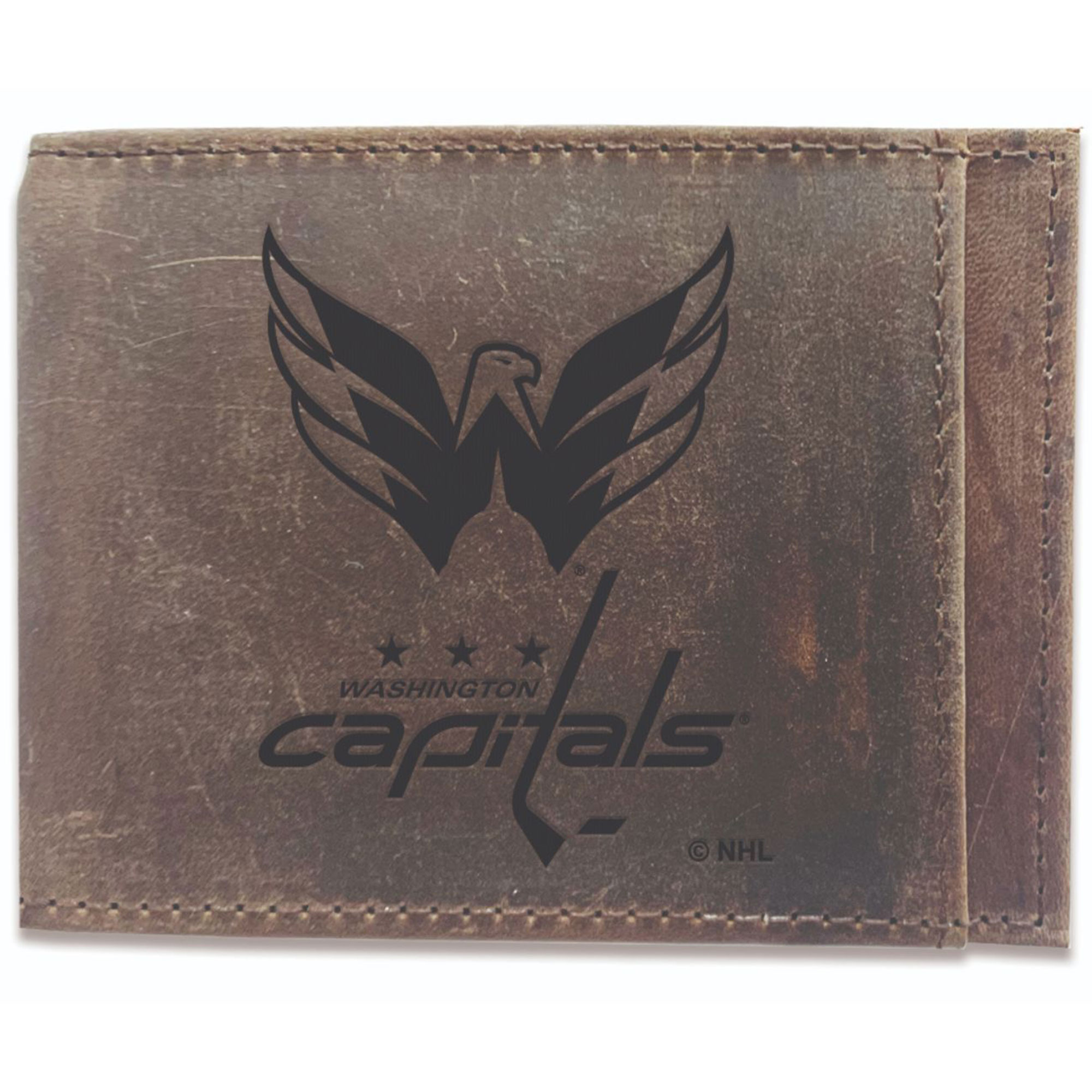 Brown Washington Capitals Bifold Leather Wallet