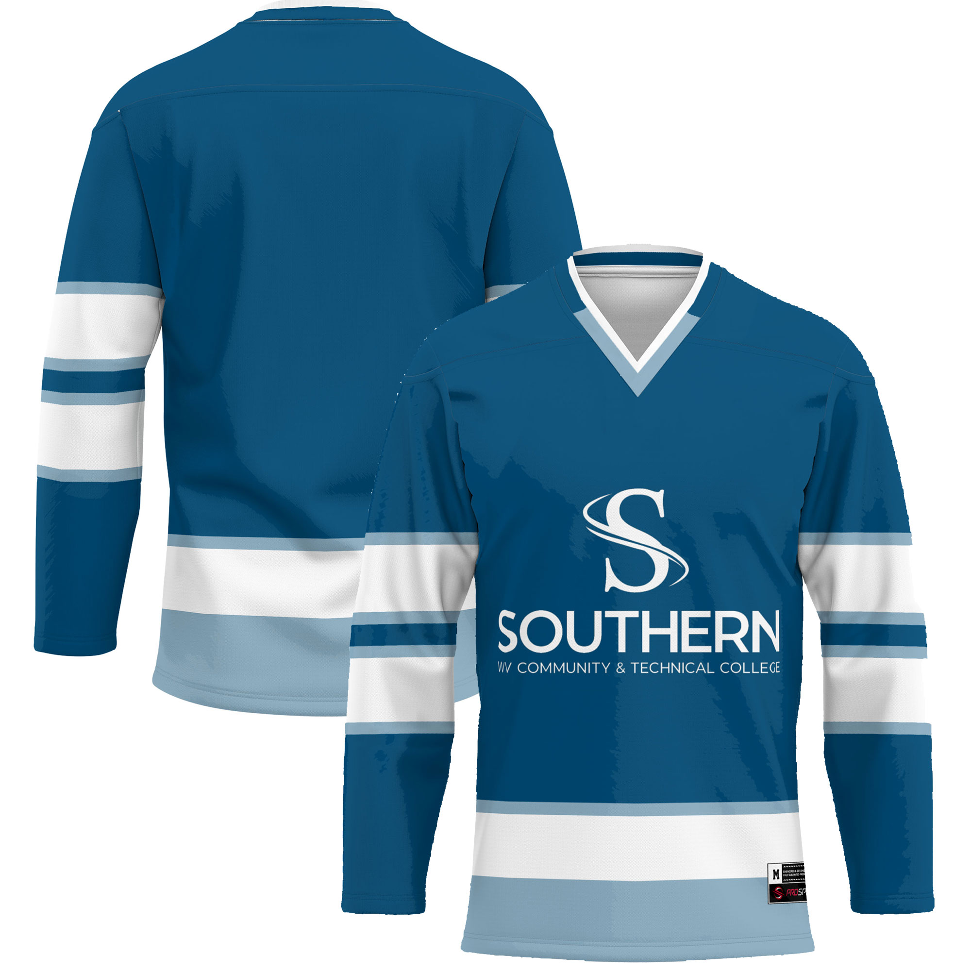 Men's GameDay Greats Blue Southern West Virginia Community and Technical College Hockey Jersey - Image 2