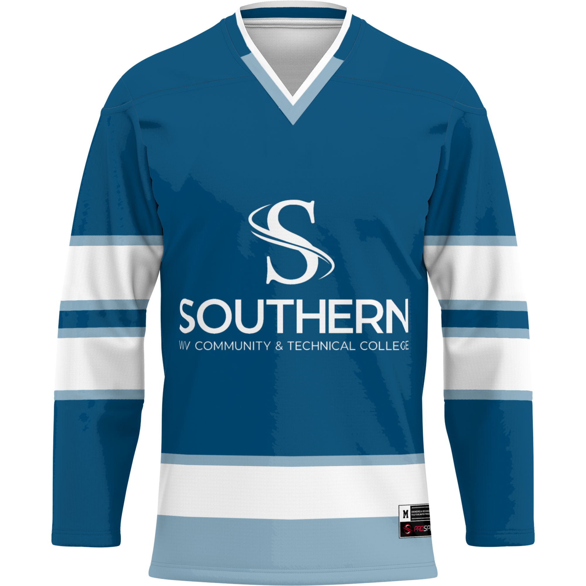 Men's GameDay Greats Blue Southern West Virginia Community and Technical College Hockey Jersey - Image 3