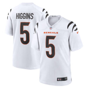 Men's Nike Tee Higgins White Cincinnati Bengals  Game Jersey