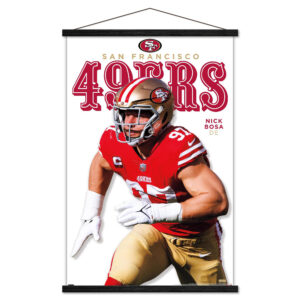 Nick Bosa San Francisco 49ers Poster 22'' x 34'' Magnetic Framed Player Poster