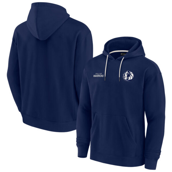Unisex Fanatics Navy Dallas Mavericks Elements Super Soft Fleece Pullover Hoodie - Image 2