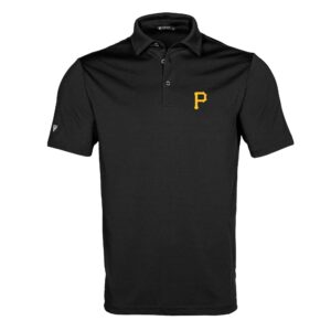 Men's Levelwear  Black Pittsburgh Pirates Original Insignia 2.0 Polo