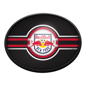New York Red Bulls 18'' x 14'' Slimline Illuminated Striped Oval Wall Sign
