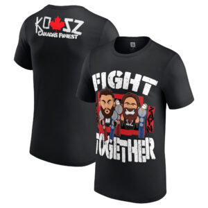 Men's Black Sami Zayn & Kevin Owens Fight Together T-Shirt