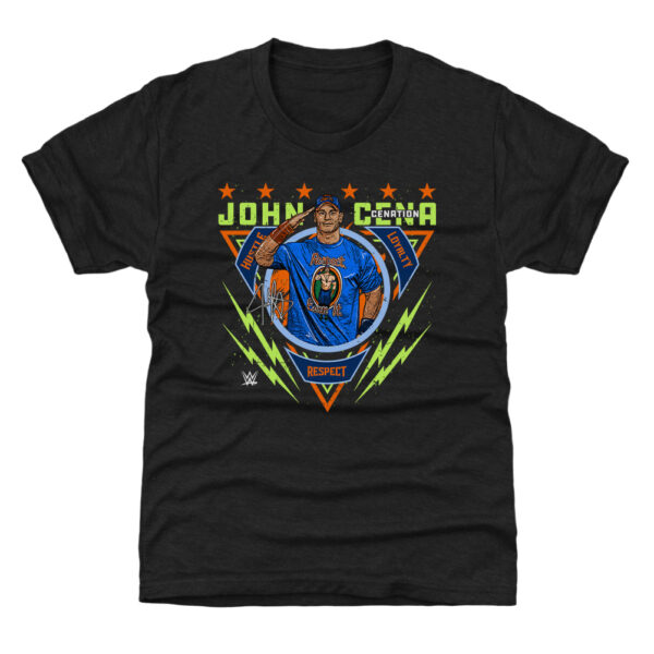 Youth 500 Level  Black John Cena Salute T-Shirt