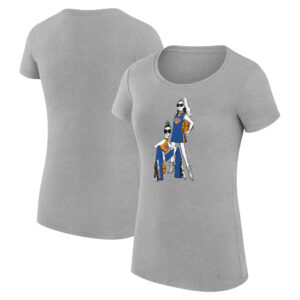 Women's G-III 4Her by Carl Banks Heather Gray New York Knicks Basketball Girls Fitted T-Shirt