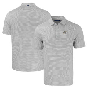 Men's Cutter & Buck  Gray/White New Orleans Saints Throwback Forge Eco Double Stripe Stretch Recycled Polo