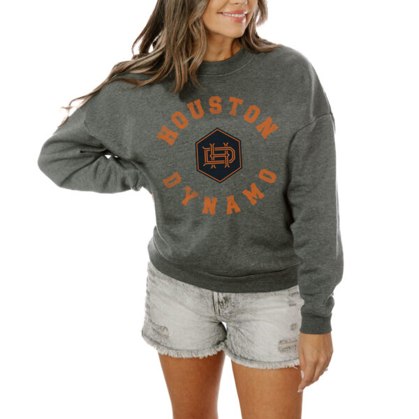 Women's Gameday Couture  Charcoal Houston Dynamo FC Fleece Pullover Sweatshirt