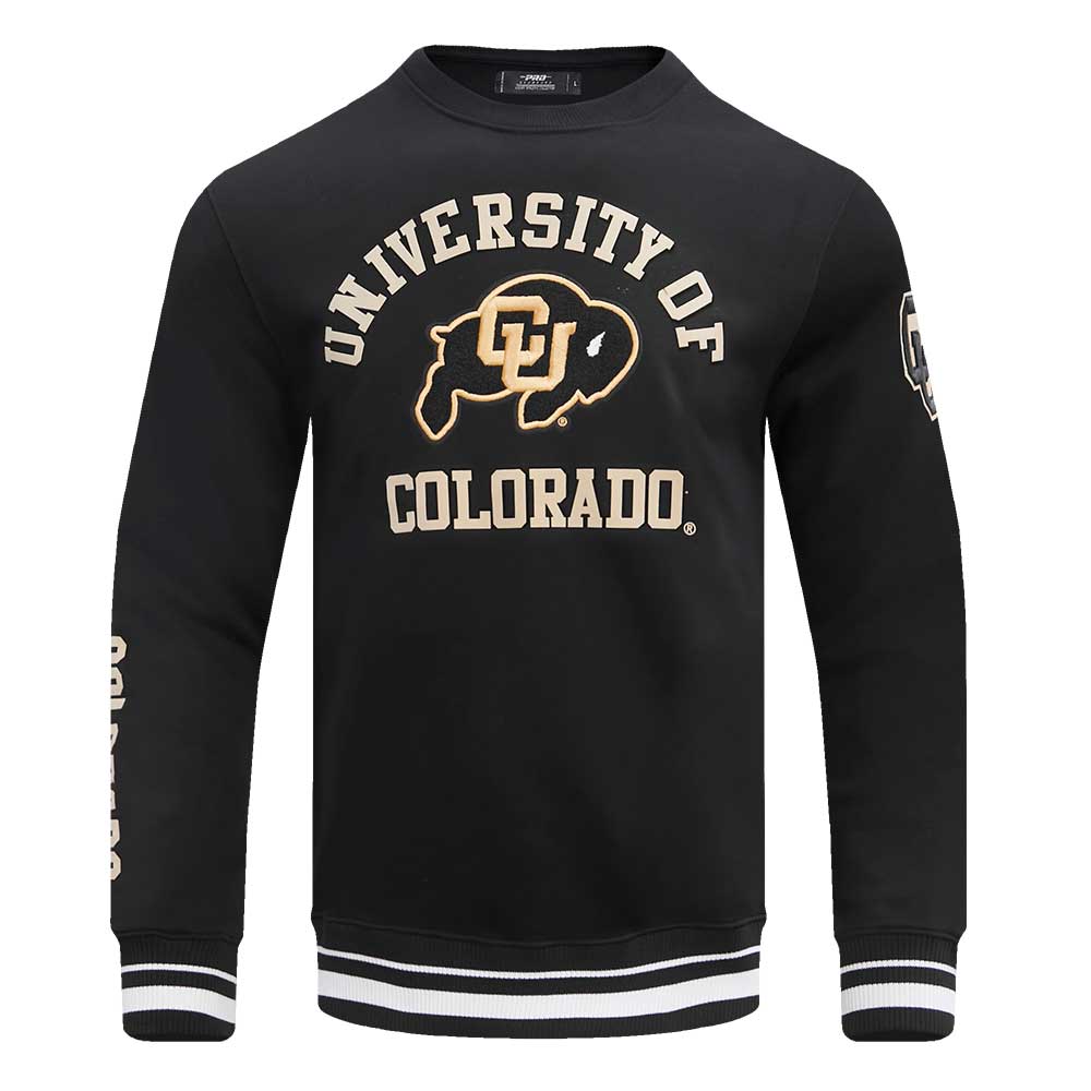 Men's Pro Standard Black Colorado Buffaloes Classic Stacked Logo Pullover Sweatshirt - Image 4