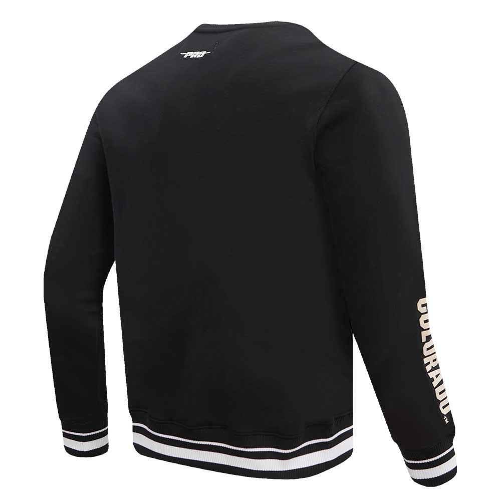 Men's Pro Standard Black Colorado Buffaloes Classic Stacked Logo Pullover Sweatshirt - Image 5