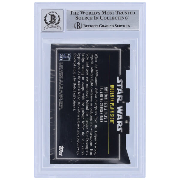 Charlie Bailey Star Wars Autographed 2007 Topps 30th Anniversary Tryptych Puzzle #9 BGS Authenticated 10 Card - Image 6