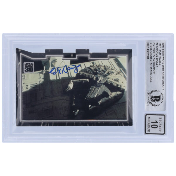 Charlie Bailey Star Wars Autographed 2007 Topps 30th Anniversary Tryptych Puzzle #9 BGS Authenticated 10 Card - Image 7
