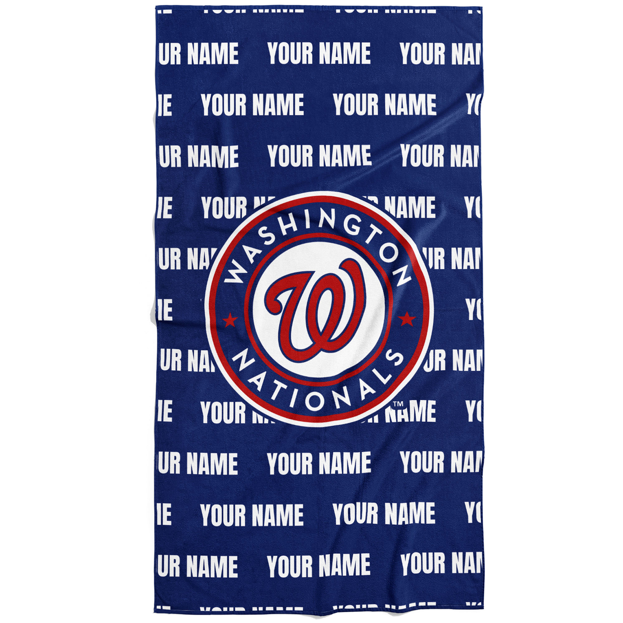 Chad & Jake Washington Nationals 30" x 60" Personalized Repeat Vertical Towel
