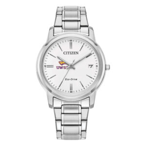 Women's Citizen Watch  Silver Wisconsin-Stevens Point Pointers Eco-Drive White Dial Stainless Steel Watch