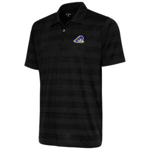 Men's Antigua  Black Delaware Fightin' Blue Hens Compass Polo