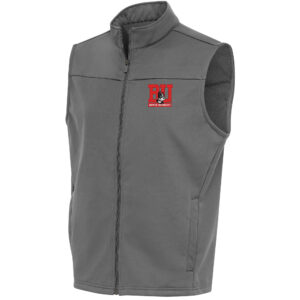 Men's Antigua  Steel Boston University Links Full-Zip Golf Vest