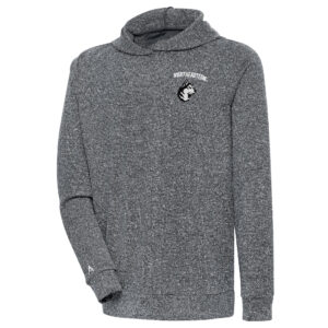 Men's Antigua  Heather Charcoal Northeastern Huskies Absolute Pullover Hoodie