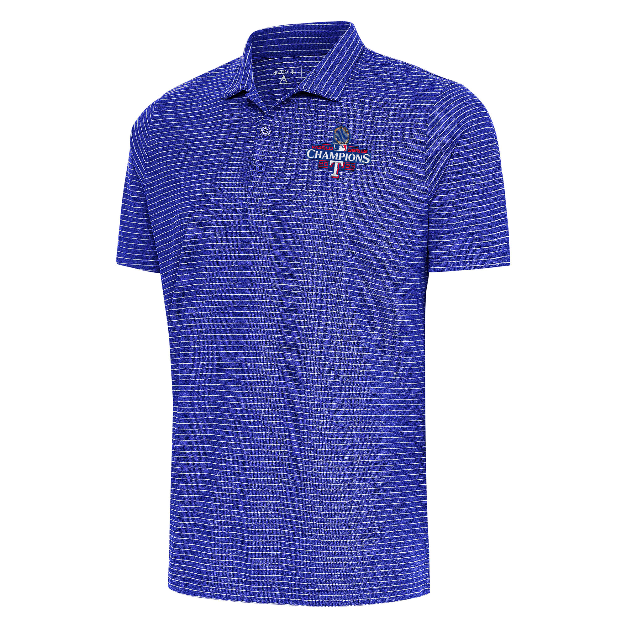Men's Antigua Heather Royal Texas Rangers 2023 World Series Champions Esteem Polo