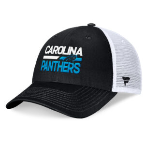 Men's Fanatics Black/White Carolina Panthers Upper Trucker Adjustable Hat