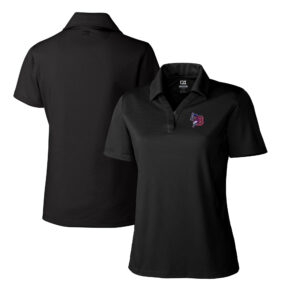 Women's Cutter & Buck  Black Buffalo Bisons CB DryTec Genre Textured Solid Polo
