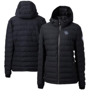 Women's  Cutter & Buck  Black Lehigh Valley IronPigs Mission Ridge Repreve Puffer Full-Zip Jacket