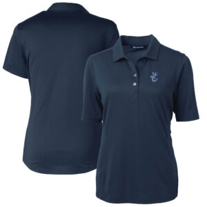 Women's Cutter & Buck Navy Corpus Christi Hooks Virtue DryTec Eco Pique Recycled Polo