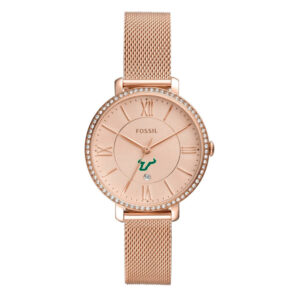Women's Fossil Rose Gold South Florida Bulls Jacqueline Stainless Steel Watch
