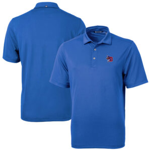 Men's Cutter & Buck Blue Buffalo Bisons Virtue Eco Pique Recycled Polo