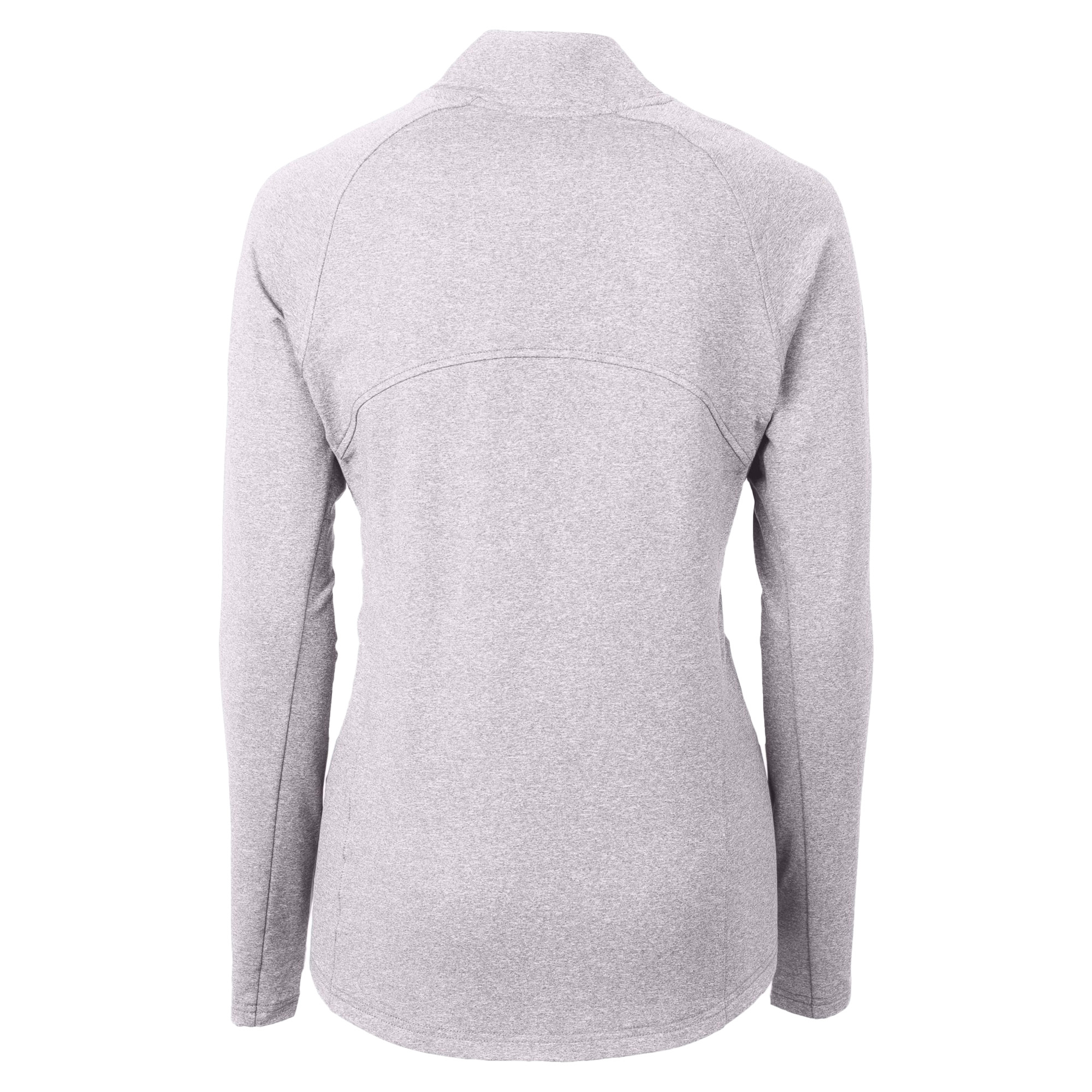Women's Cutter & Buck Heather Gray Chicago Cubs City Connect Adapt Eco Knit Recycled Full-Zip Jacket - Image 4