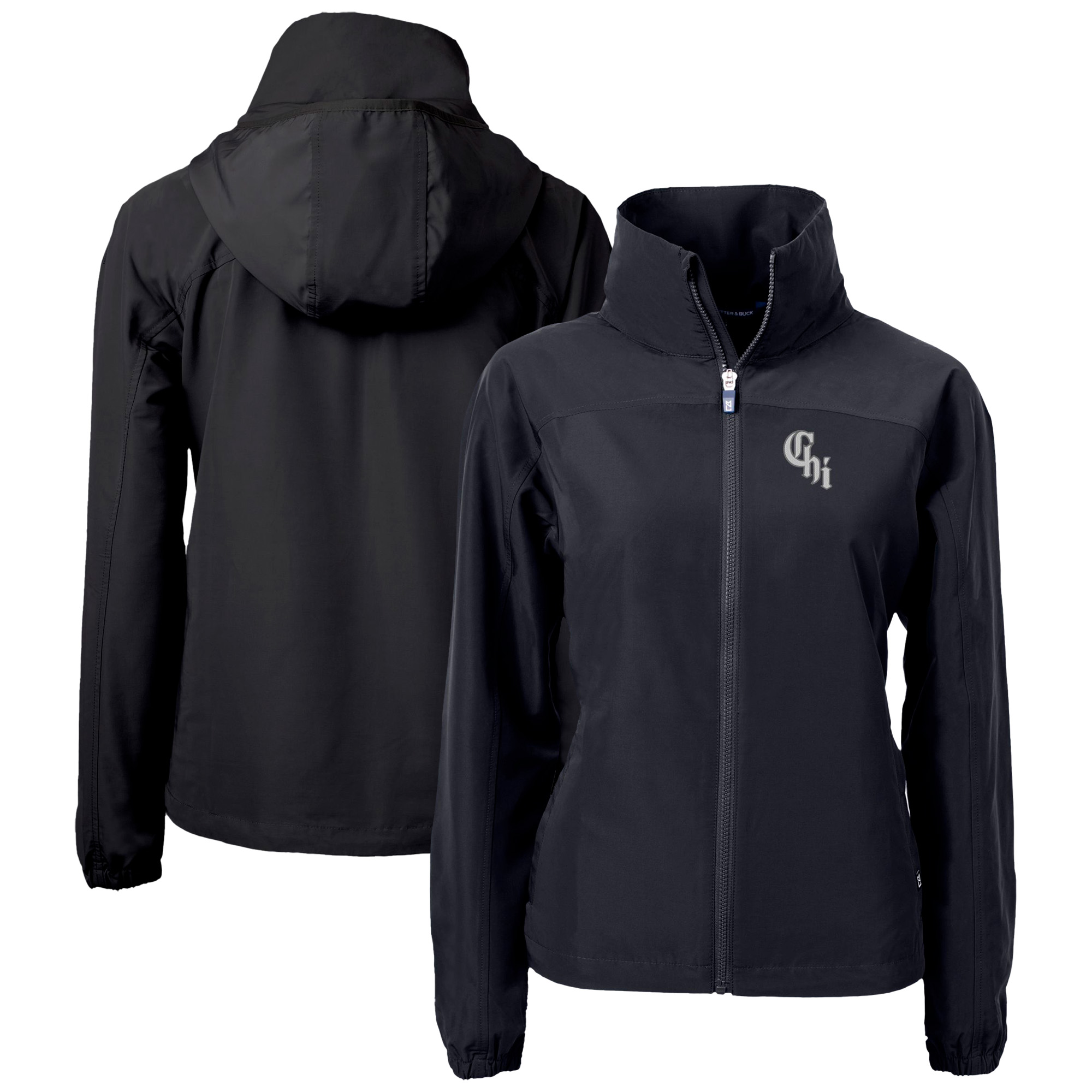 Women's Tommy Bahama Heathered Black Philadelphia Eagles Sport Sun Fade Full-Zip Sweatshirt - Image 2