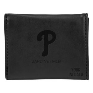 Black Philadelphia Phillies Personalized Trifold Wallet