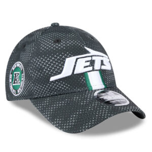 Men's New Era Black New York Jets 2024 Sideline 9FORTY Stretch-Snap Hat