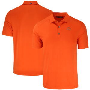 Men's Cutter & Buck Orange Chicago Bears  Forge Eco Stretch Recycled Polo