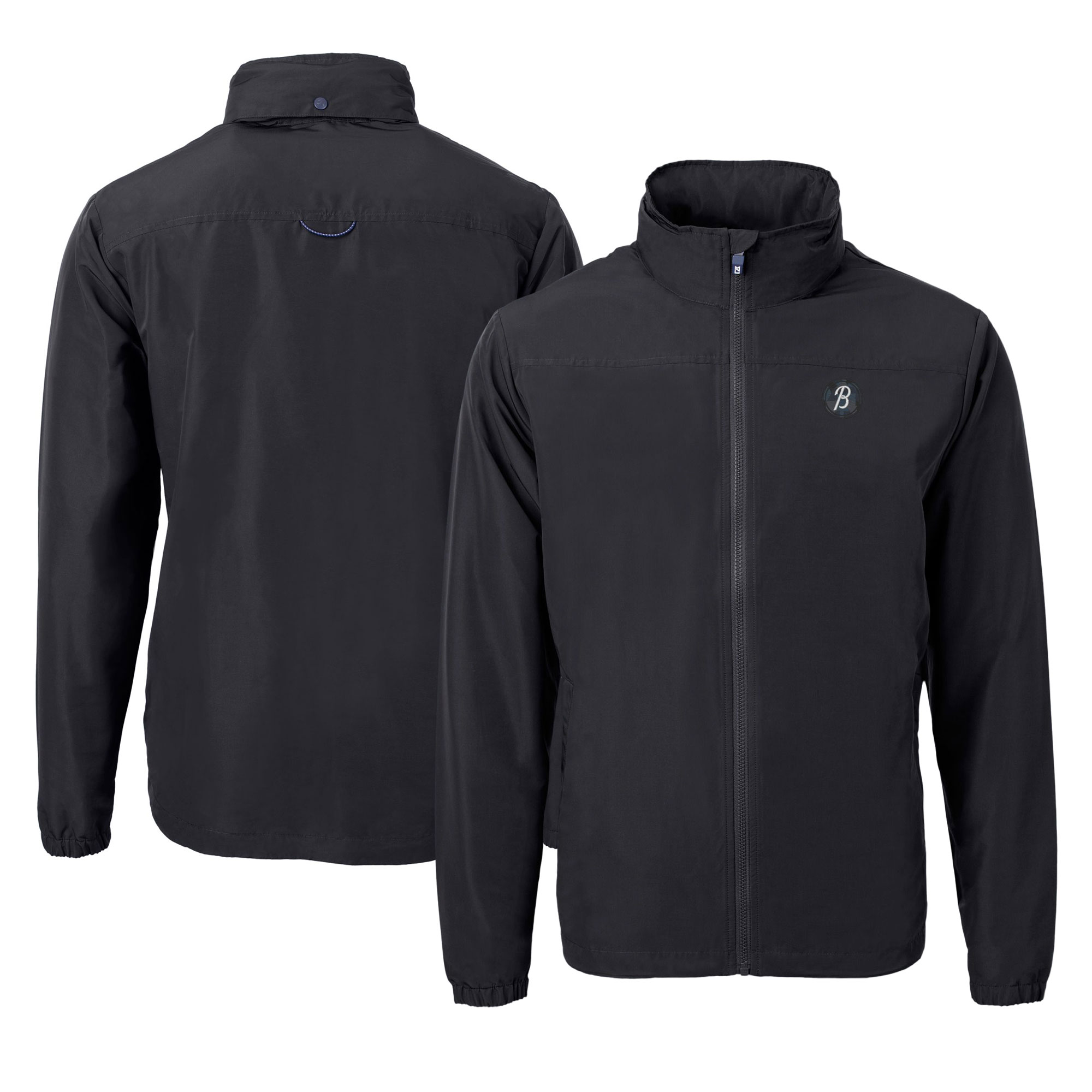 Men's Cutter & Buck Black Baltimore Orioles City Connect Charter Eco Recycled Full-Zip Jacket