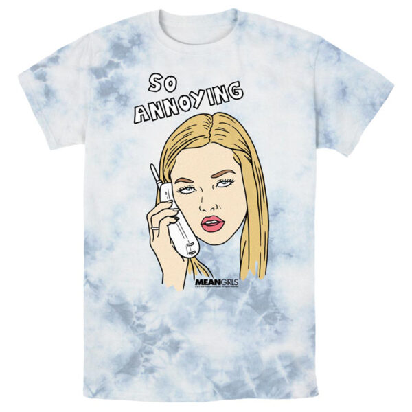 Men's Mad Engine White Mean Girls So Annoying Sketch Graphic T-Shirt
