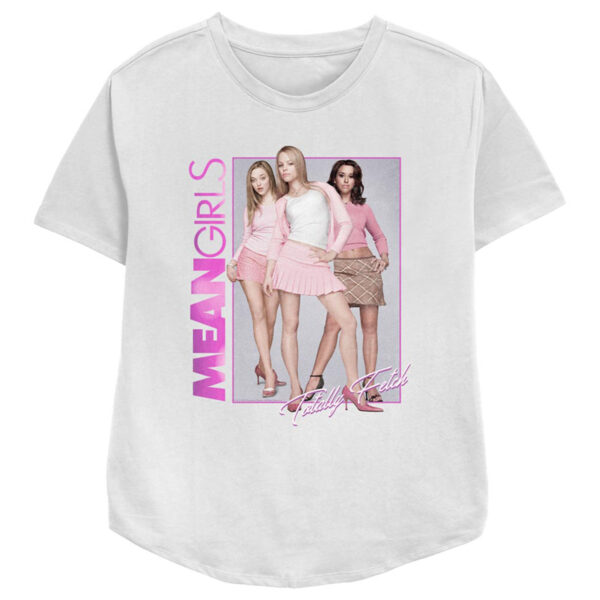 Women's Mad Engine White Mean Girls Totally Fetch Graphic T-Shirt