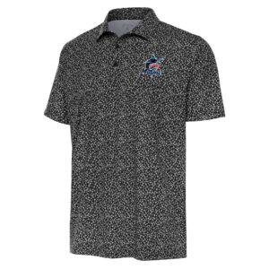 Men's Antigua Black Miami Marlins Terrace Polo