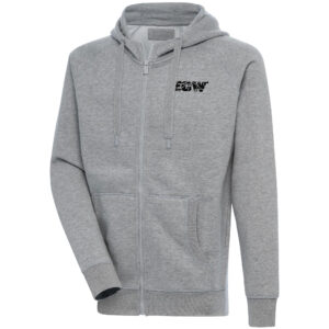 Men's Antigua  Heather Gray ECW Victory Full-Zip Hoodie