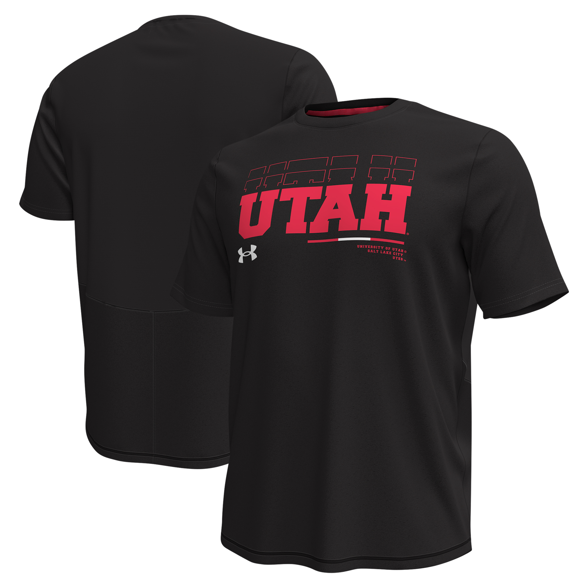 Men's Under Armour Black Utah Utes Sideline Knockout T-Shirt