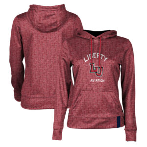 Women's ProSphere  Red Liberty Flames Aviation Pullover Hoodie