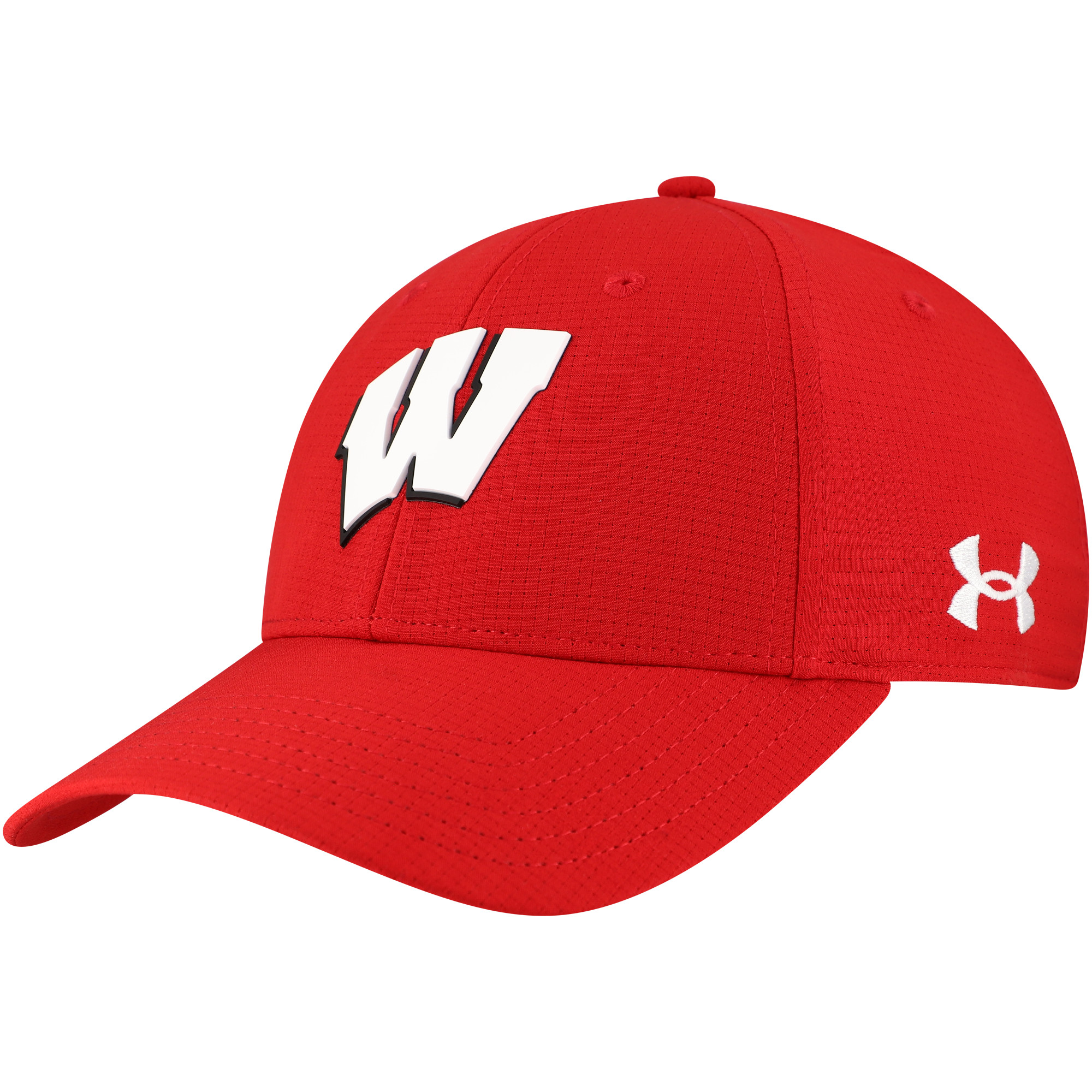 Men's Under Armour Red Wisconsin Badgers Sideline Performance Flex Hat - Image 2