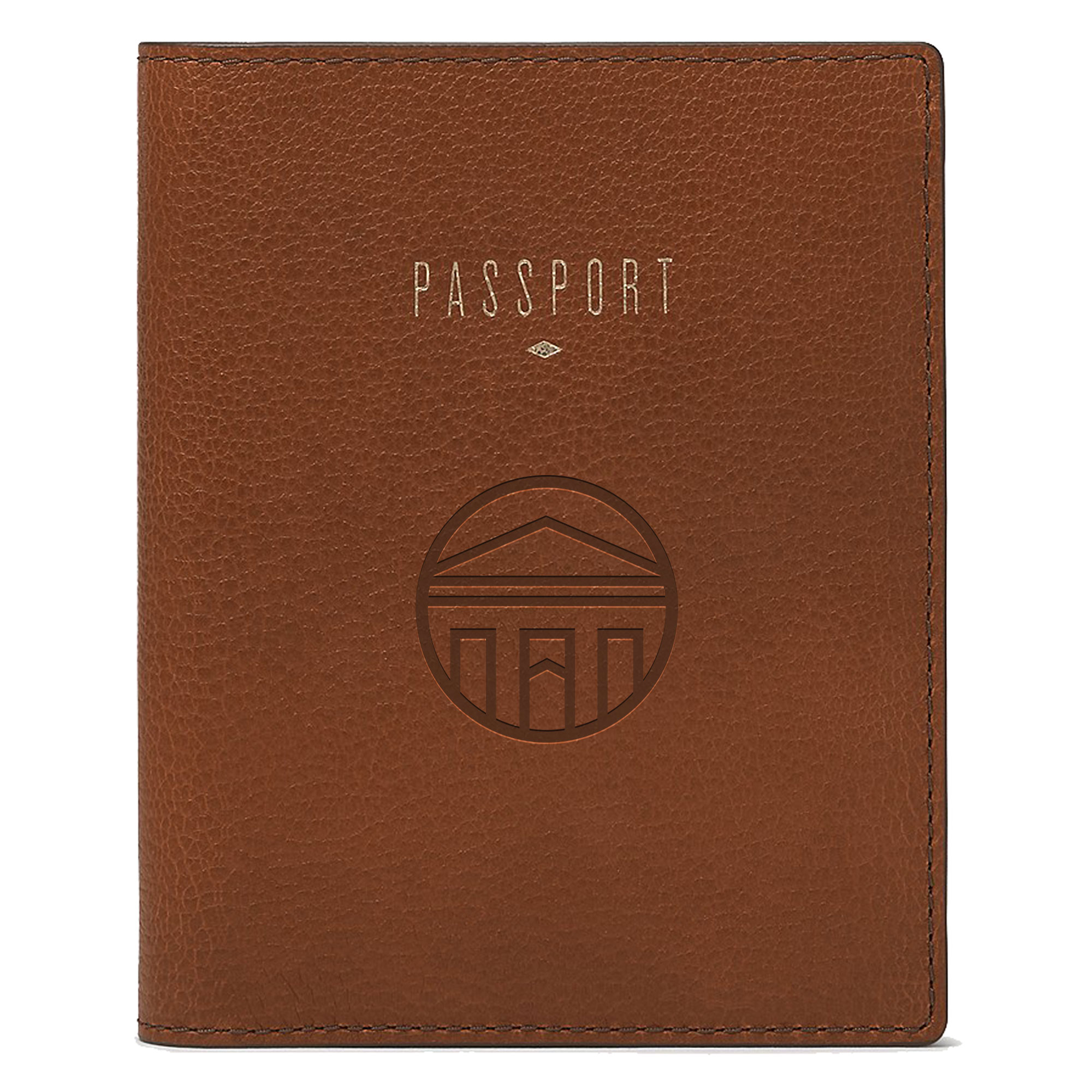 Fossil Brown Longwood Lancers Travel RFID Passport Case