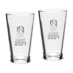 UAlbany Great Danes Class of 2024 Two-Piece 16oz. Classic Pint Glass Set